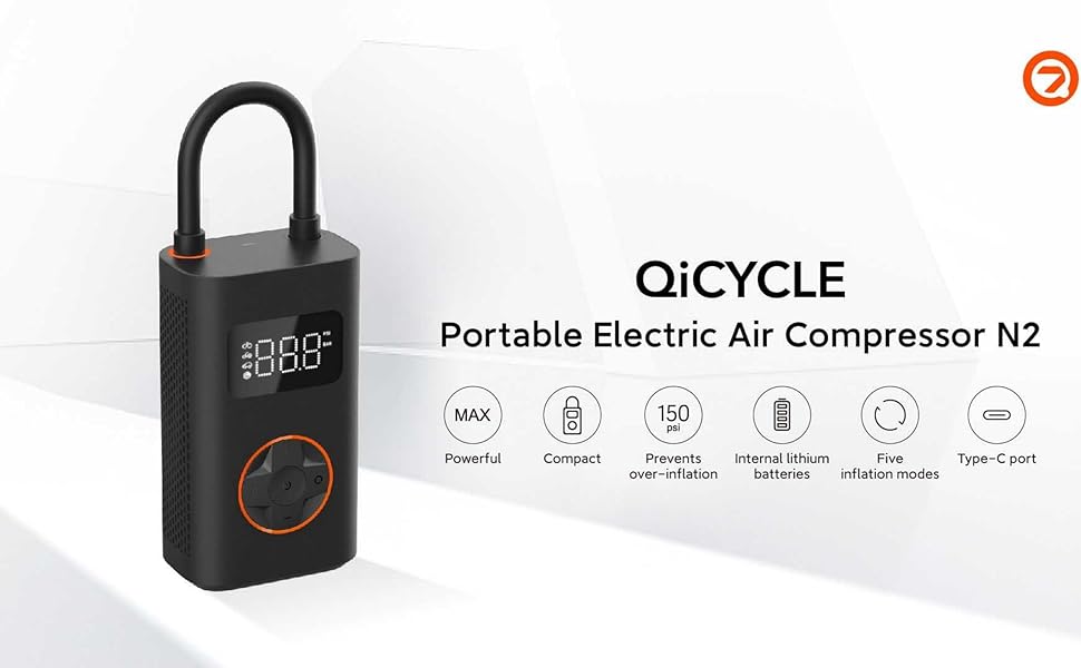 Portable Electric Tire Inflator -QiCYCLE