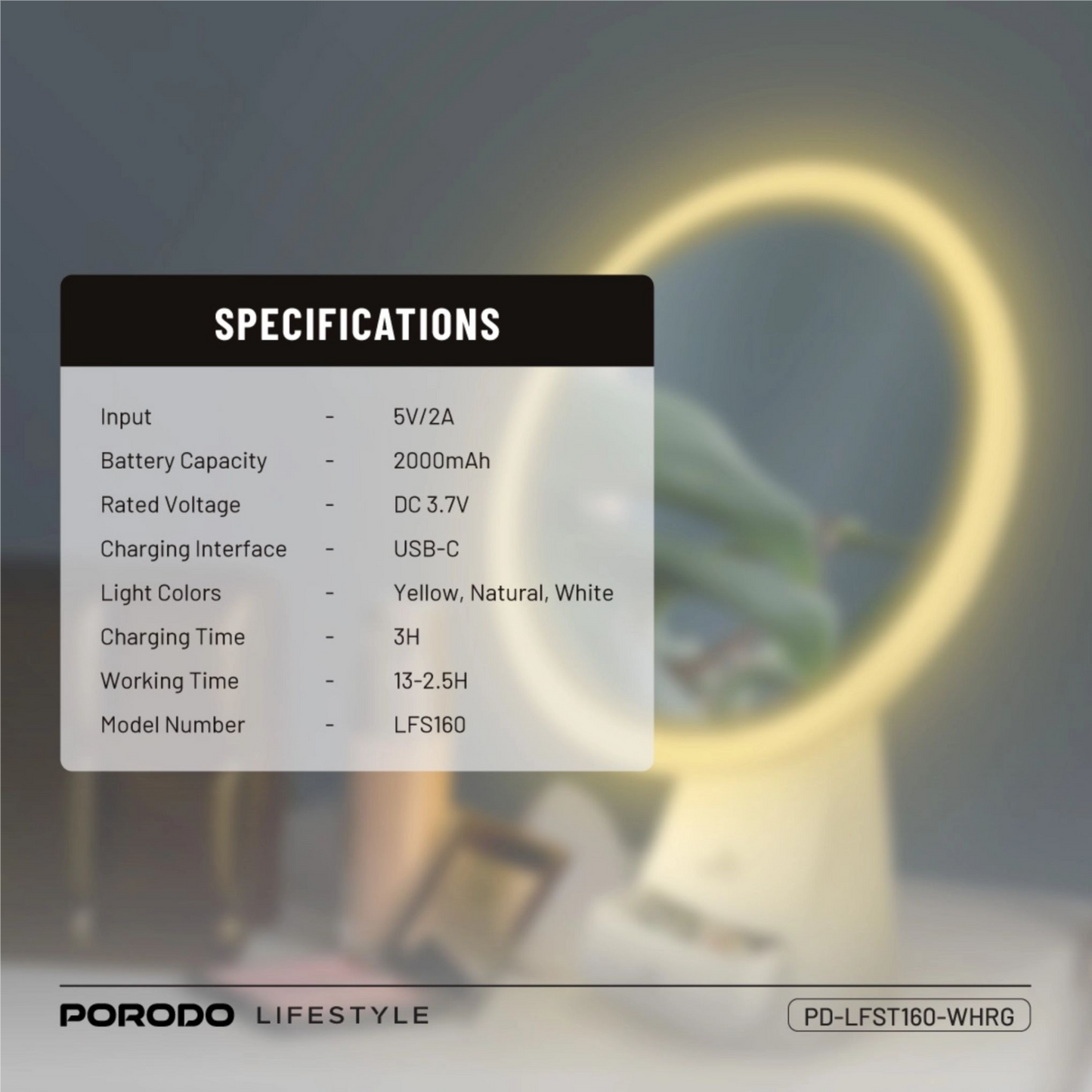 Porodo Led Illuminated Mirror