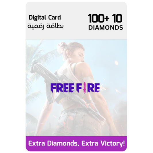 Free Fire Digital Gift Card – 100 + 10 Diamonds