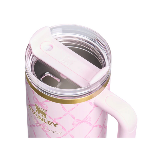 Stanley Holiday Quencher H20 FlowState Tumbler 40oz-Baby Bow Pink