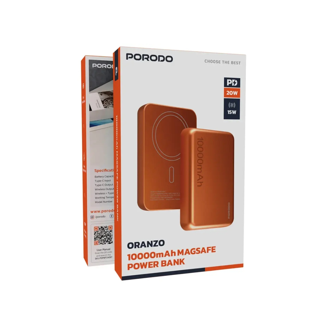 Porodo Oranzo 10000mAh MagSafe Power Bank