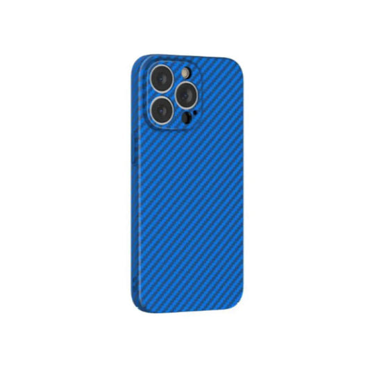 Protective Case Carbon Fiber  For iPhone 13 Pro  (Blue) - Green Lion