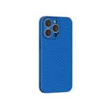 Protective Case Carbon Fiber  For iPhone 13 Pro  (Blue) - Green Lion