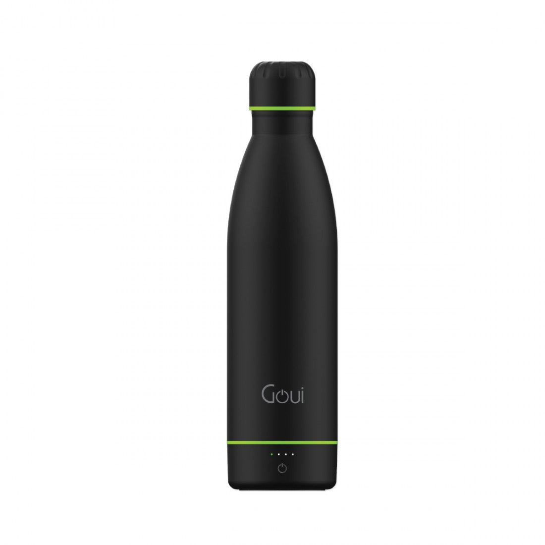 Goui Loch Stainless Steel Water Bottle with Wireless Charger- Black