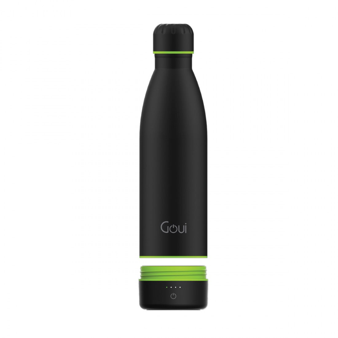 Goui Loch Stainless Steel Water Bottle with Wireless Charger- Black