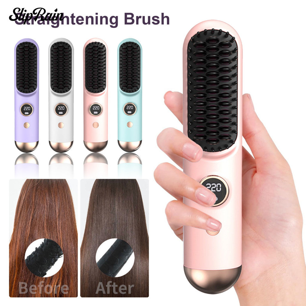 Portable Wireless Hair Straightening Comb