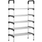 Metal Shoe Organizer With 6 Shelves In Black