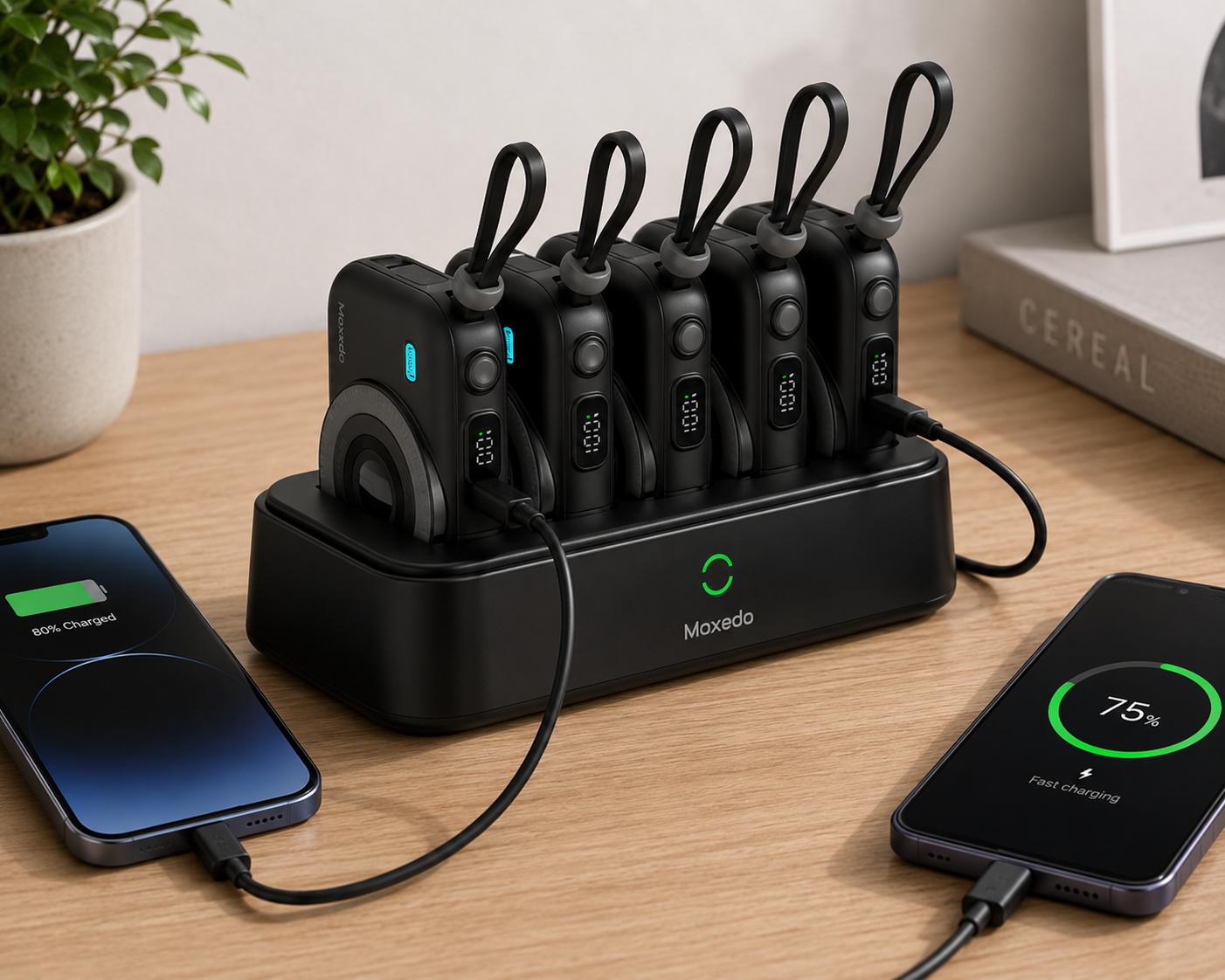 Moxedo 5 In 1 Power Bank Station -10000 Mah Each