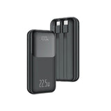 Ultra Mini 10000mAh Power Bank with dual attached cables