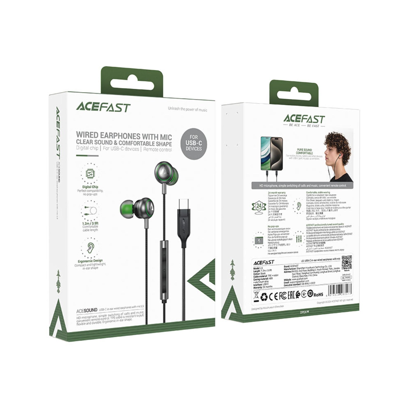 سماعات سلكية ACEFAST L5 مع ميكروفون (USB-C) سماعات سلكية ACEFAST L5 مع ميكروفون (USB-C)
