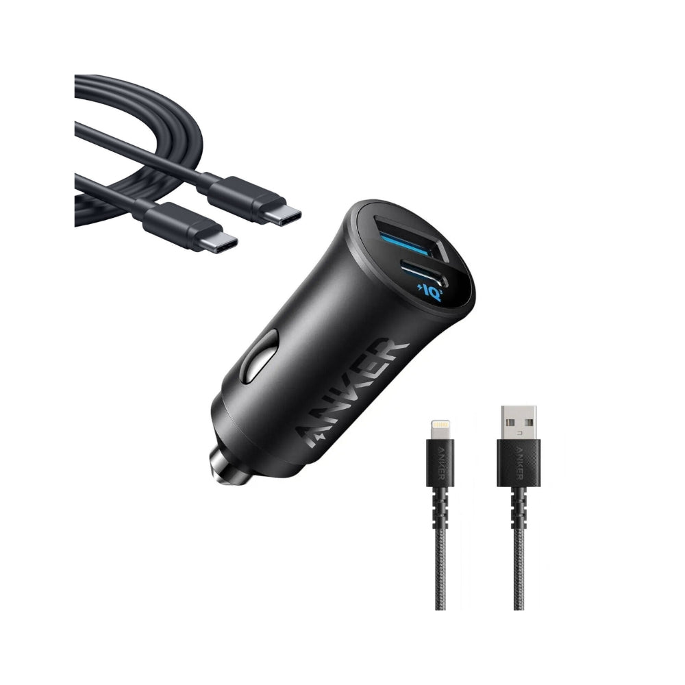Anker 30W Car Charger With Two Cables