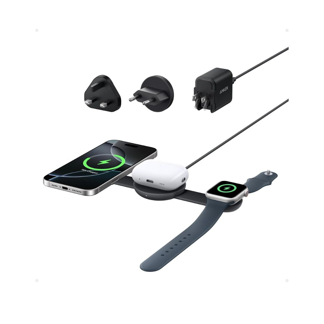 MagGo 3 in 1 Wireless Charging Station - Anker MagGo 3 in 1 Wireless Charging Station - Anker