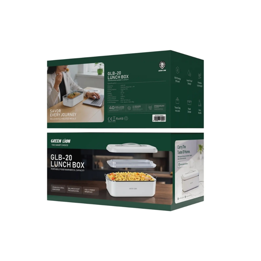 Green Lion Portable Food Warmer Lunch Box 1L