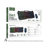 طقم لوحة مفاتيح وماوس للألعاب 2 في 1 من هوكو DI16 – إصدار باللغة العربية