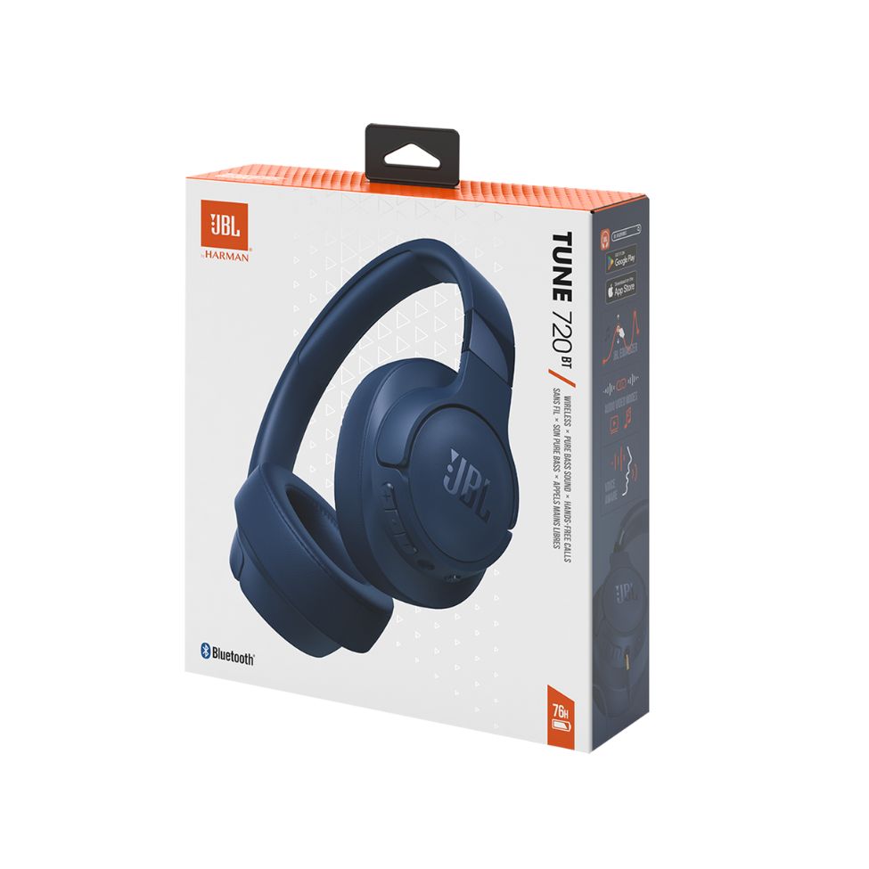 JBL Tune 720BT Wireless Bluetooth Headphones - Blue JBL Tune 720BT Wireless Bluetooth Headphones - Blue