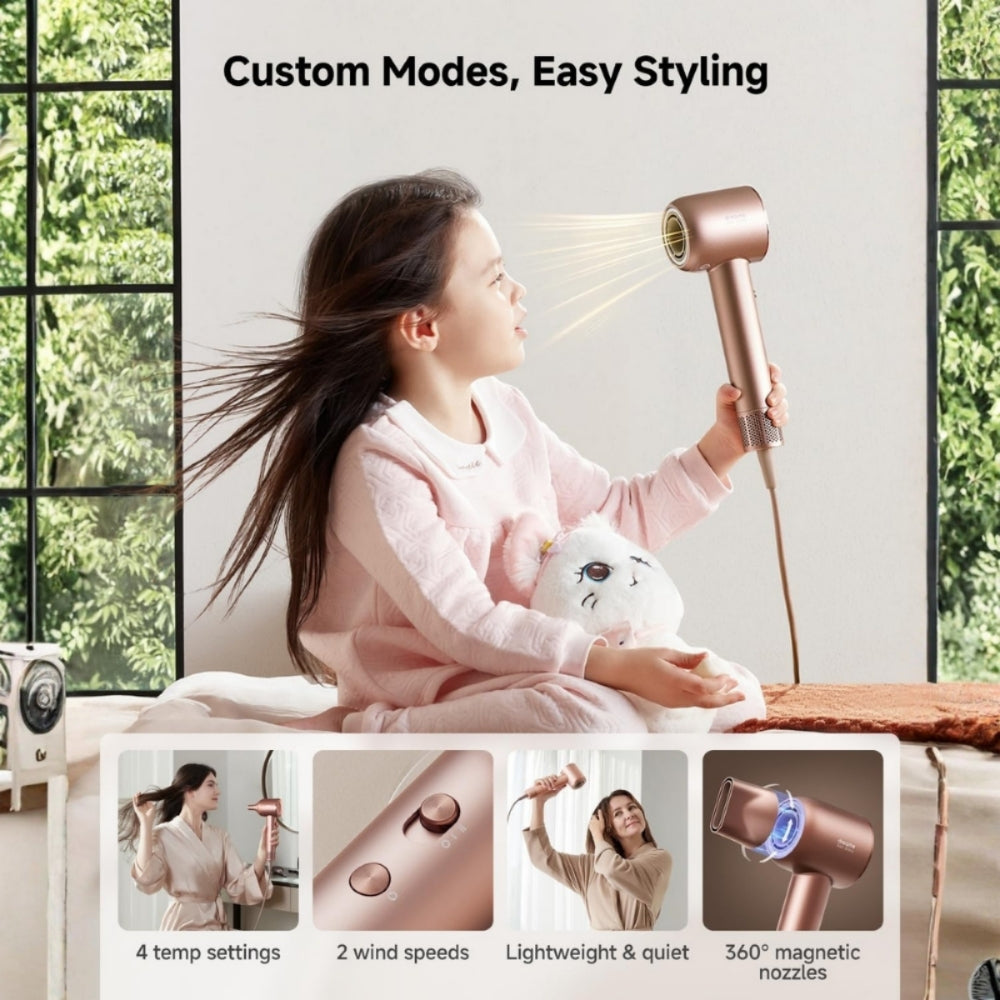Dreame Hair Glory High-Speed Hair Dryer 110,000 RPM – Rose Gold
