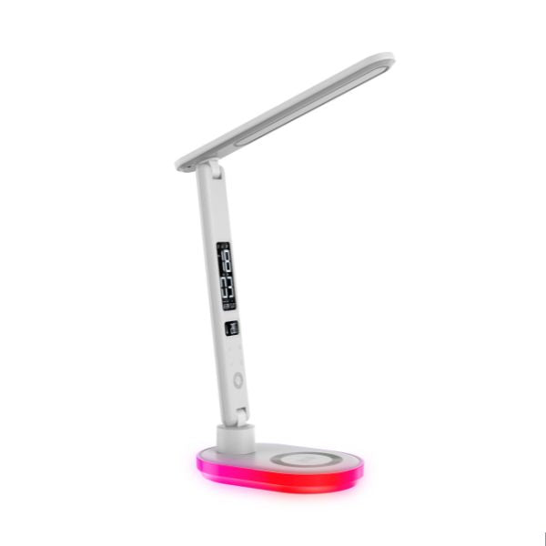 Smart Clock Desk Lamp with Wireless Charger