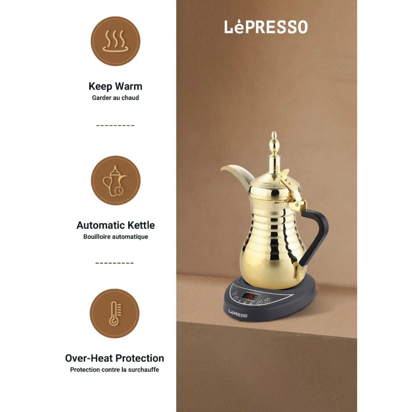 LePresso Dallah Arabic Coffee & Tea Kettle 750mL