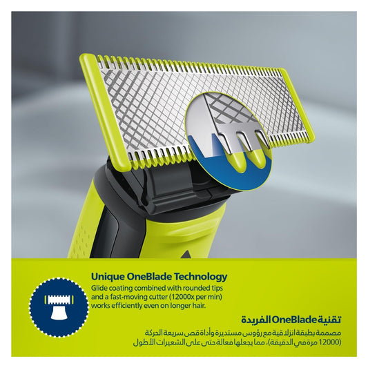 Philips QP2724/10 OneBlade Trimmer-Trim,Edge & Shave(Wet & Dry)