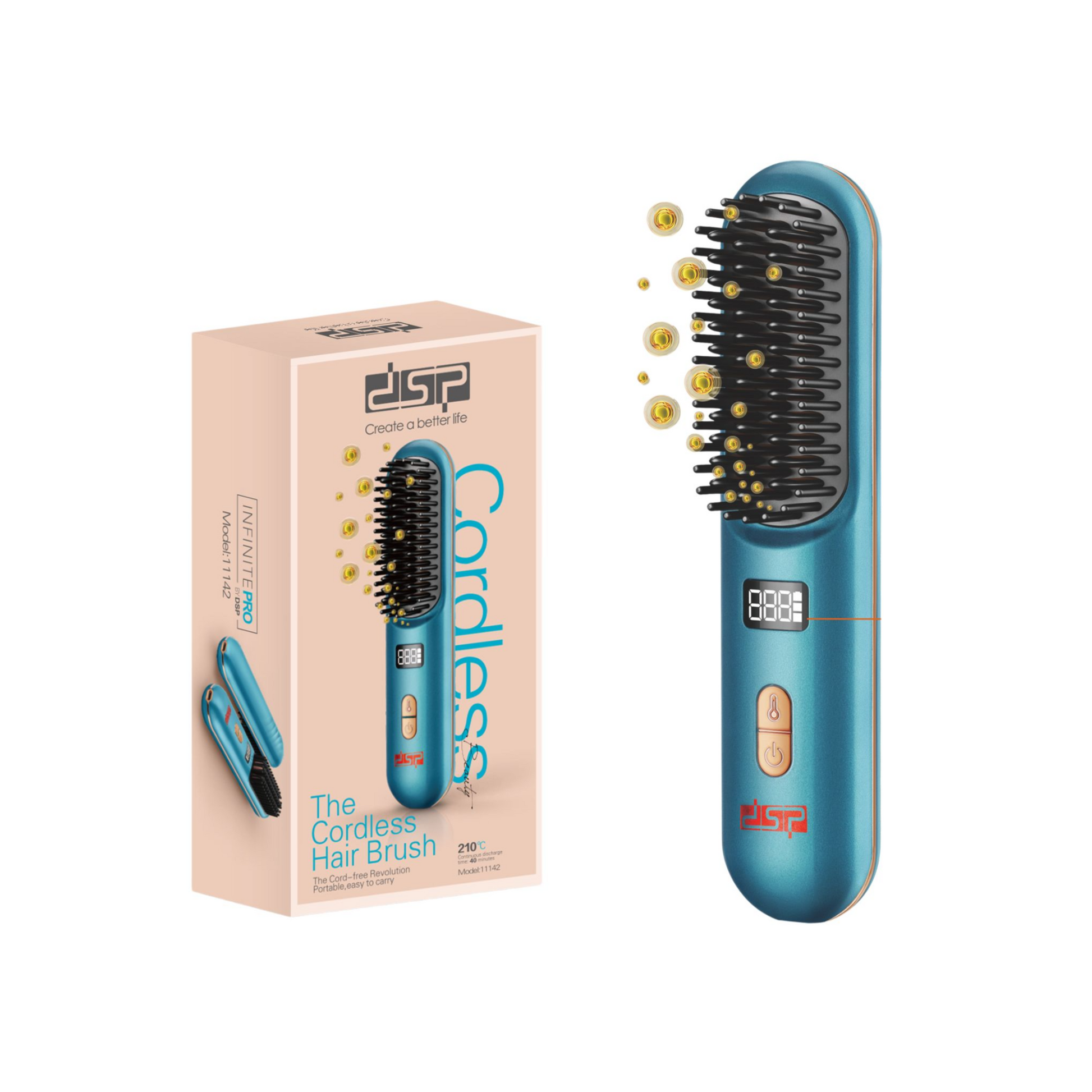 Dsp Cordless Electric Hair Straightening Brush