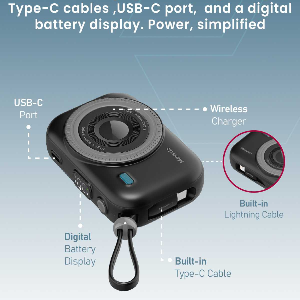 Moxedo 5 In 1 Power Bank Station -10000 Mah Each