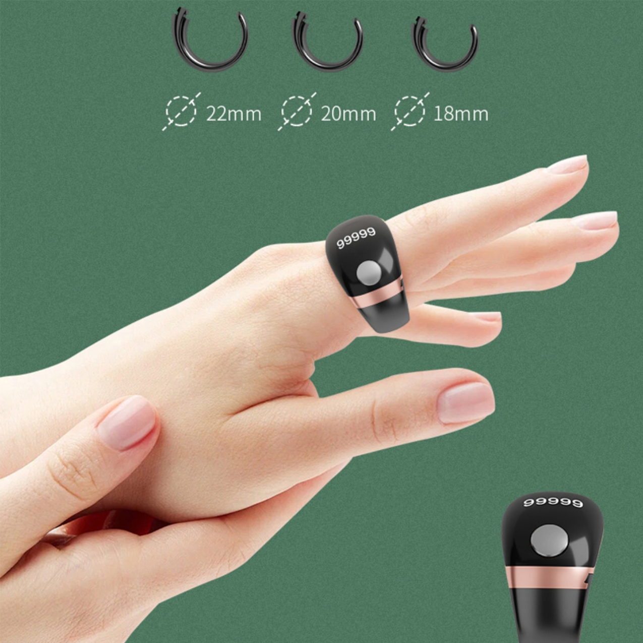 Smart Zikr Ring Digital Tasbih Counter with OLED Display SXH-S7