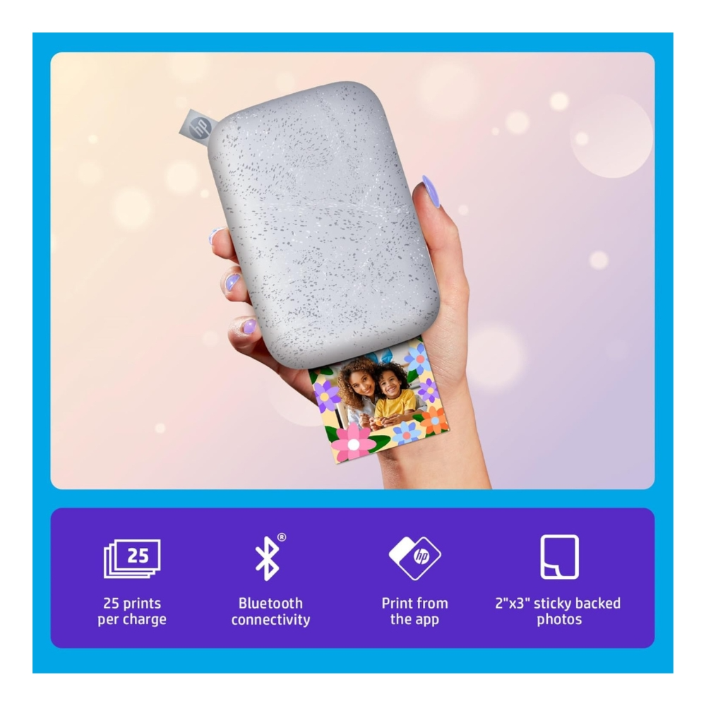 طابعة صور فورية محمولة HP Sprocket – لون لؤلؤي