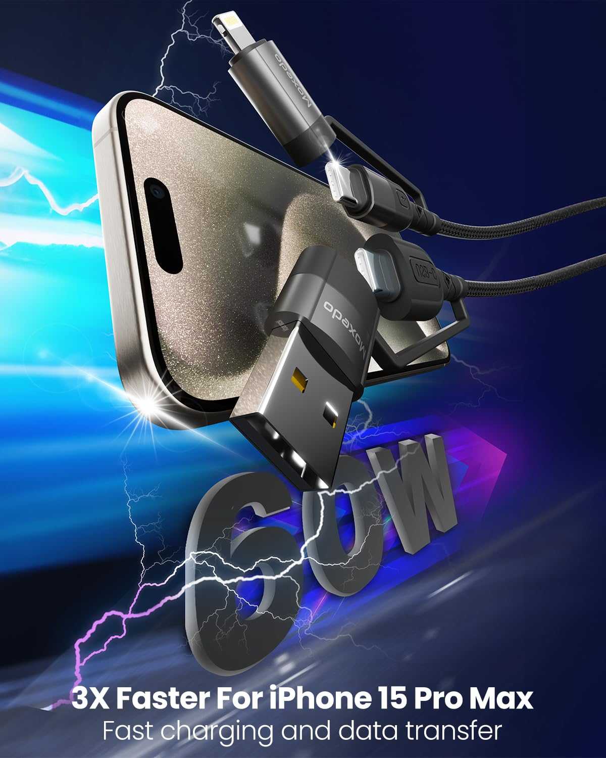 Moxedo 4 in 1 Charging Cable 60W