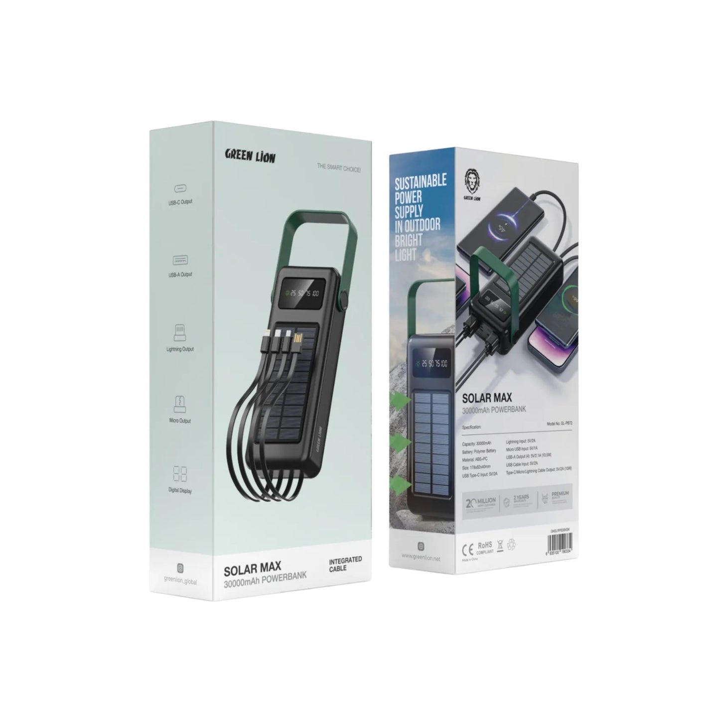 Green Lion Solar Max 30000mAh Powerbank