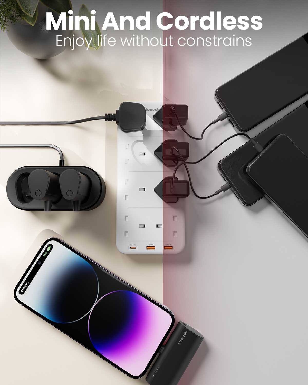 3 in 1 Lightning Connector 5000 mAh Power Bank