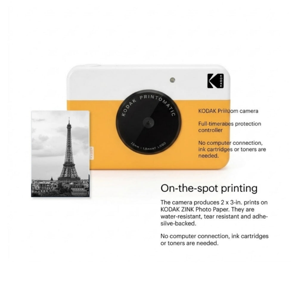Kodak Printomatic Instant Print Digital Camera – Yellow