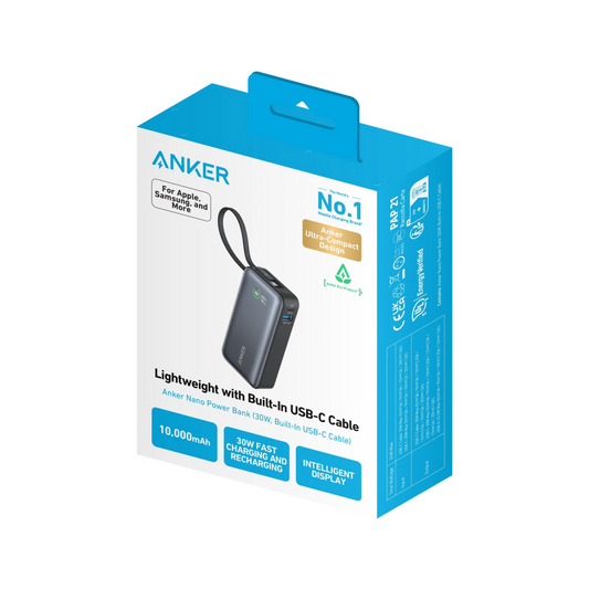 Anker Nano Power Bank 10000mAh 30W with Type-C Cable
