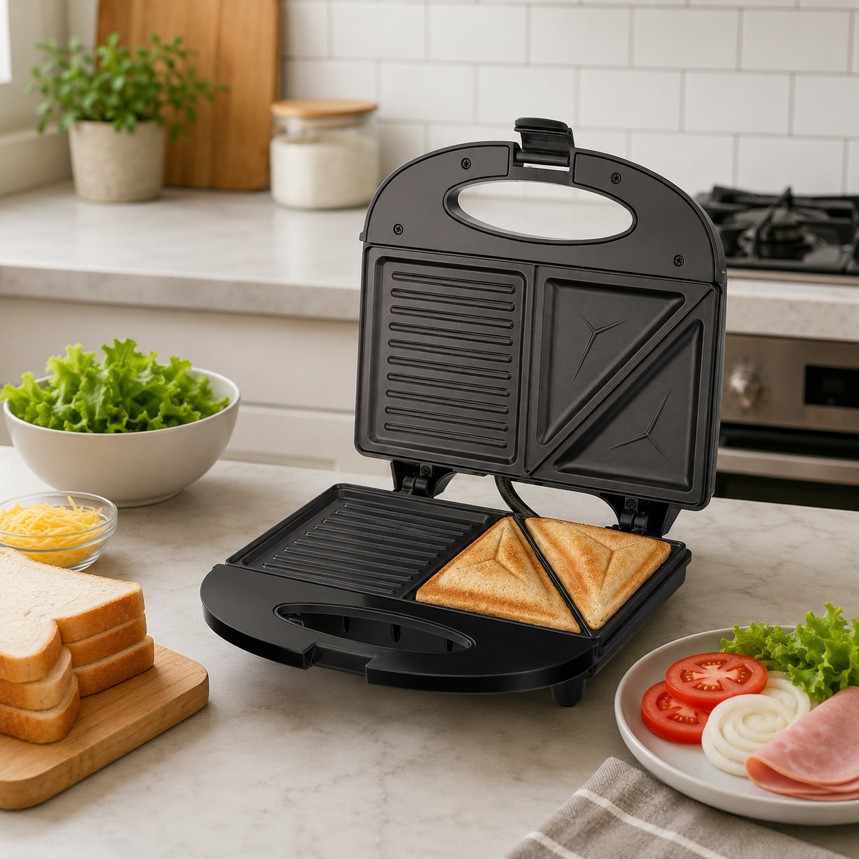 Multifunctional Sandwich Maker 750W-Raf