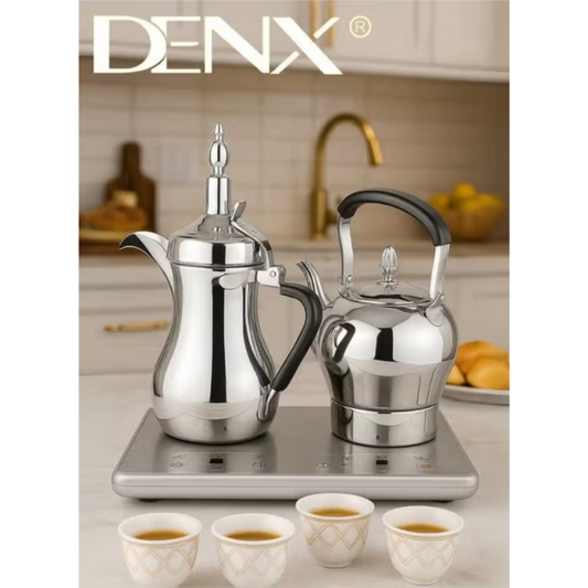 DENX Electric Coffee & Tea Pot Set-1L Coffee & 1.2L Tea Kettle
