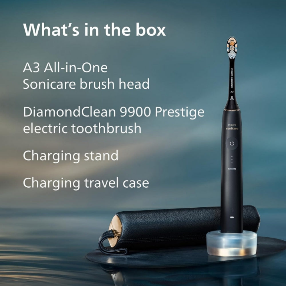 فيليبس Sonicare Prestige 9900 HX9990/12 فرشاة أسنان كهربائية ذكية بالذكاء الاصطناعي - أزرق منتصف الليل