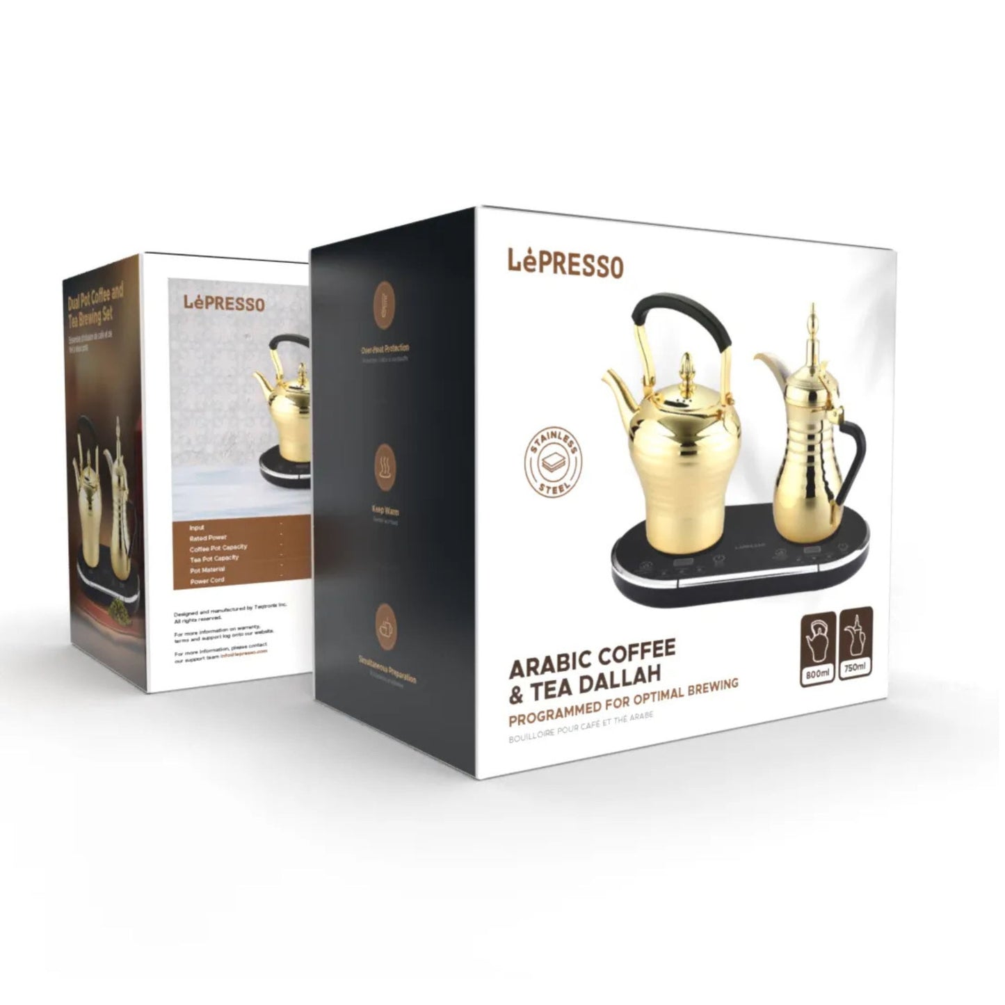 LePresso 2 in 1  Dallah Arabic Coffee & Tea Maker-1600W