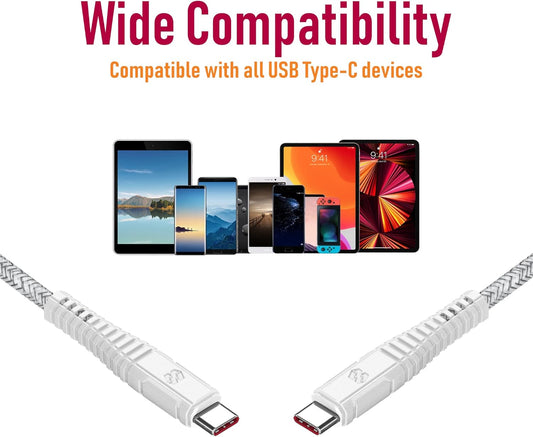 Moxedo Nylon Braided Type-C to Type-C Cable 3M