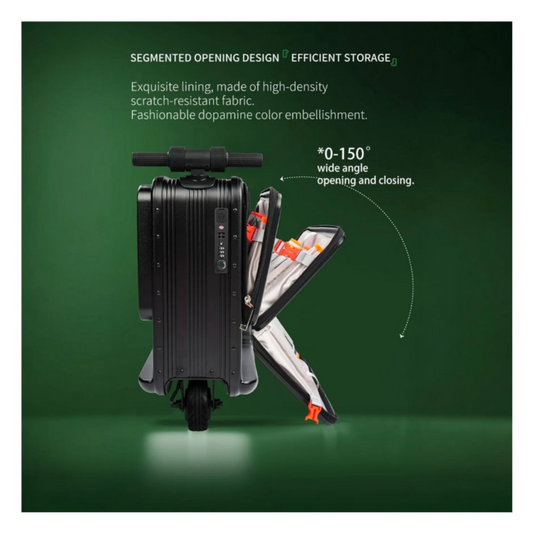 BEKE 20" Smart Rideable Electric Luggage with App Control,Lifting Handle & Foot Pedals