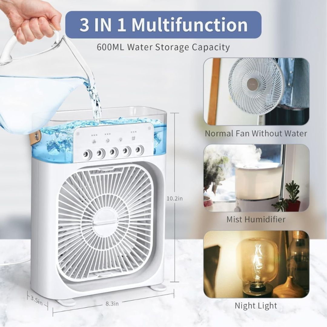 Portable Air Cooler Fan with Spray Mist