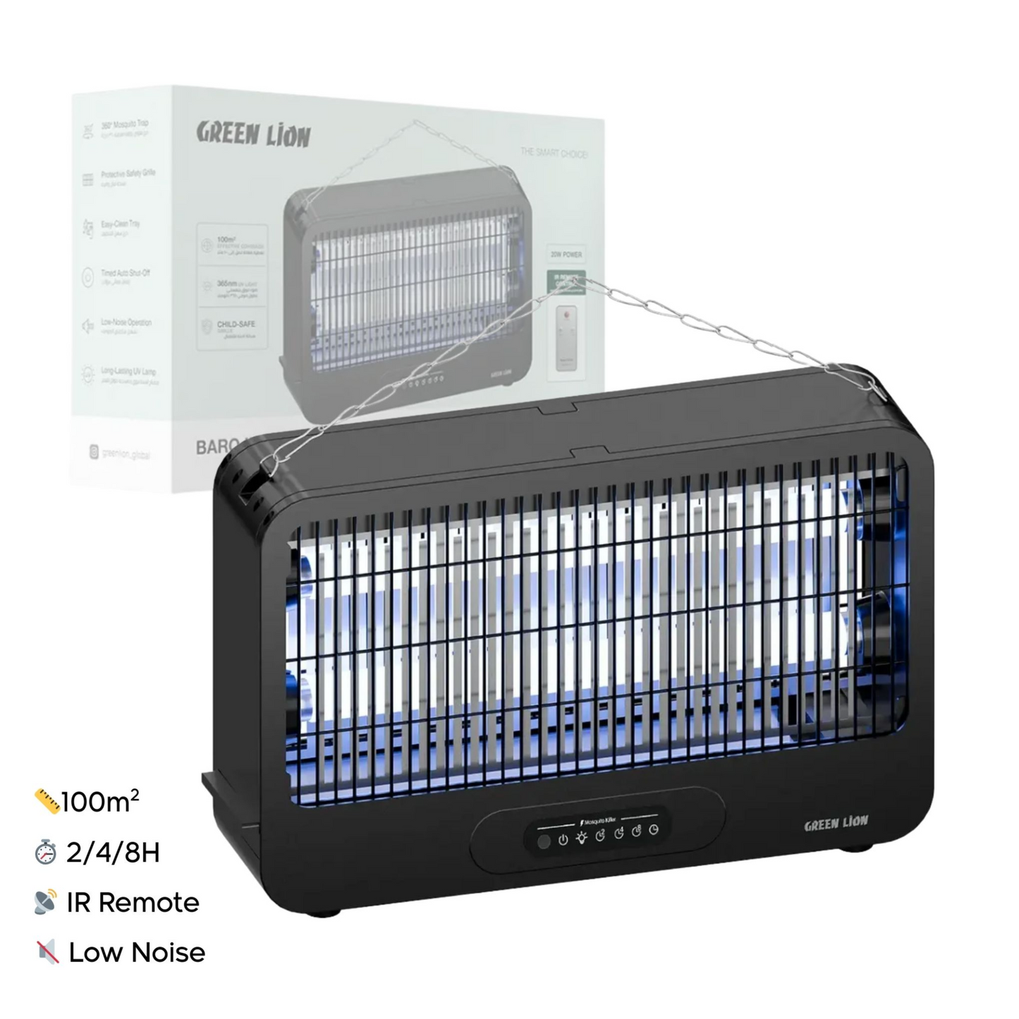 Green Lion Barq Insect Killer 3500V High Voltage-100m² Coverage With Timer & Remote Control