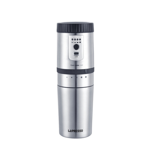 LePresso Portable Mug Burr Grinder Coffee Maker