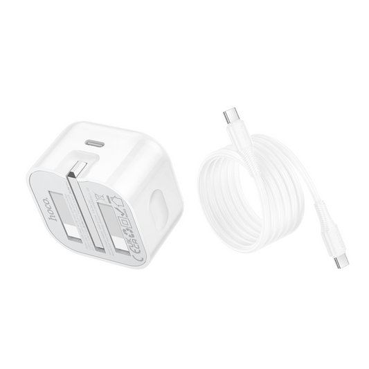 Hoco 20W USB-C Fast Charging Adapter with UK Plug