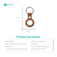 COTECi AirTag Leather Case-Brown