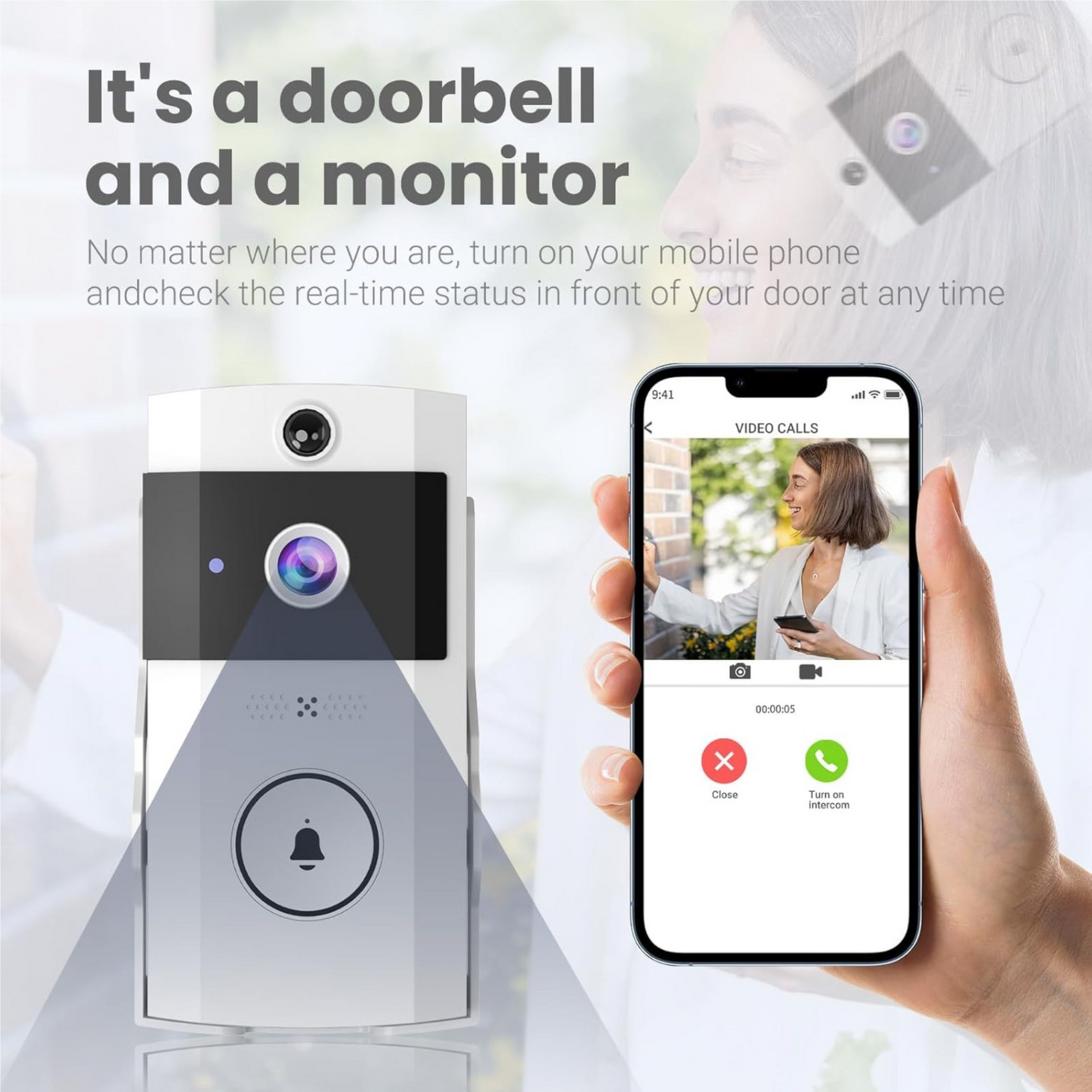 Visual Smart Doorbell with Two-Way Audio- U9