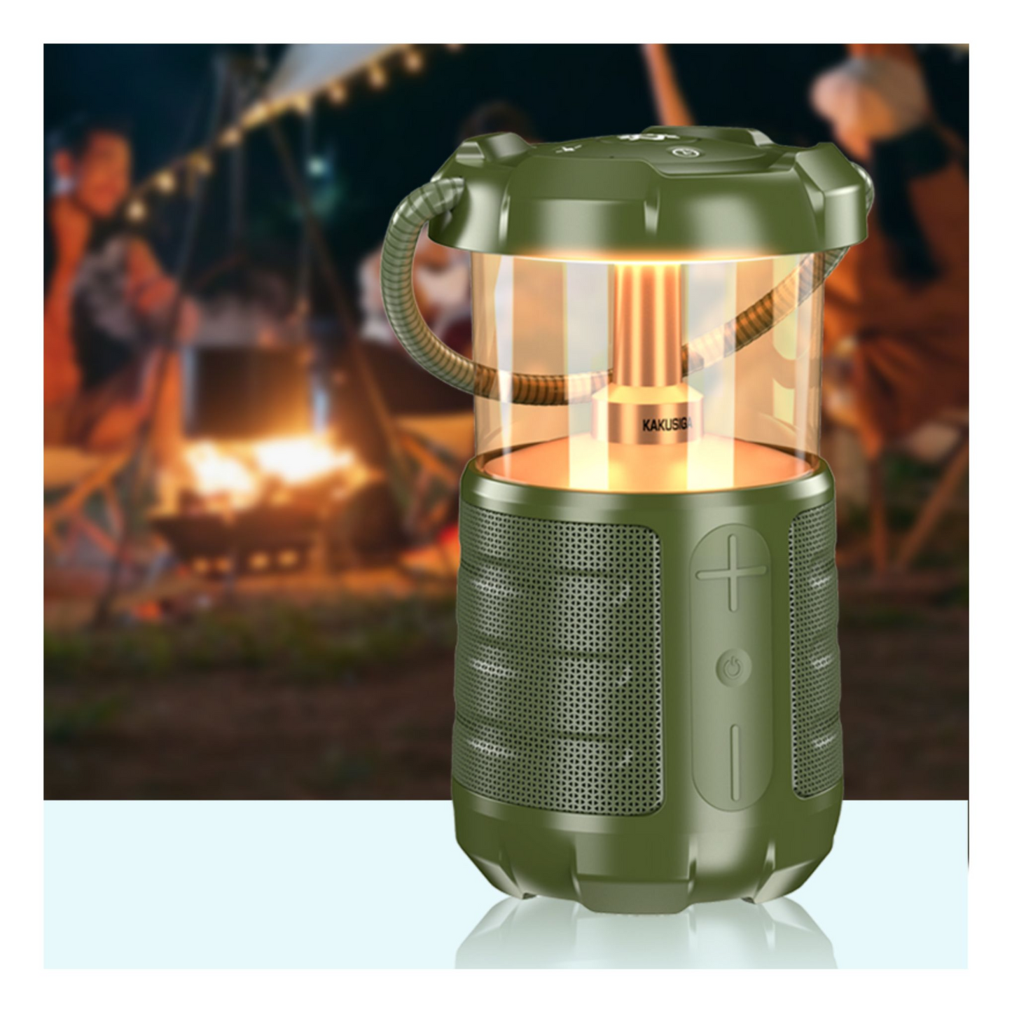 KAKUSIGA Portable LED Camping Lantern Bluetooth Speaker 15W