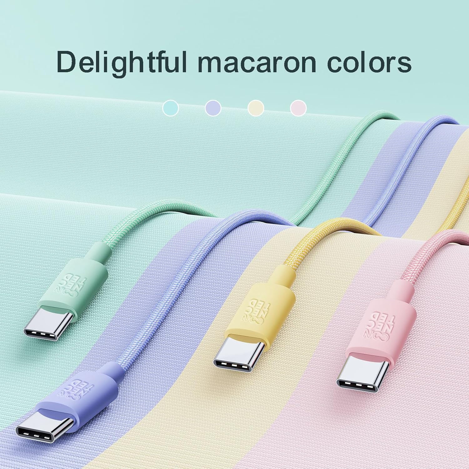 Braided Charging Cable Usb To Type-C 1.2M - connected Braided Charging Cable Usb To Type-C 1.2M - connected