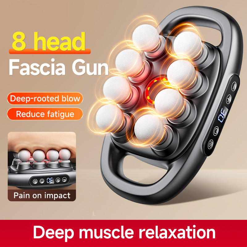Massage Gun with 8 Heads