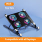 Foldable Laptop Stand with Cooling Fans(Silver Color)