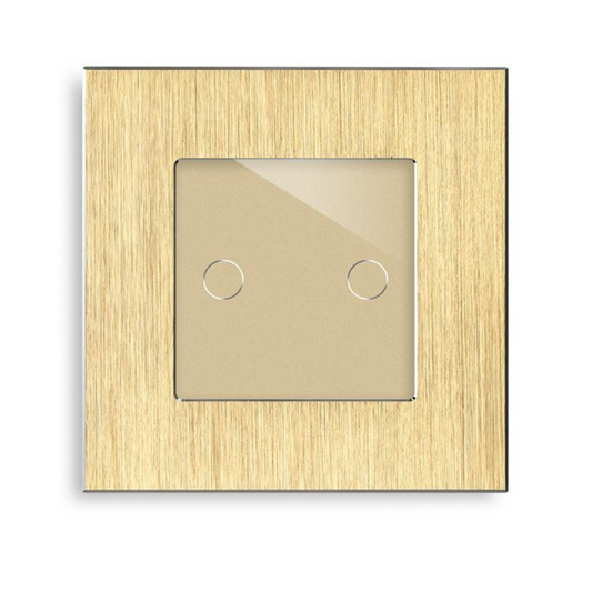 Smart Light Switch Al Panel (2 Gang, Gold)