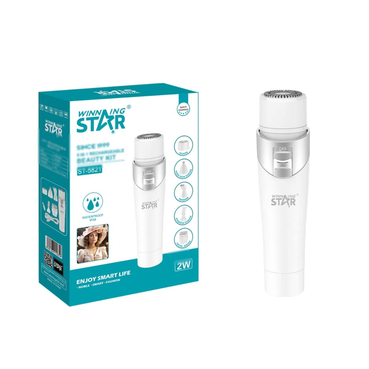 Winning Star 5 in 1 Rechargeable Hair Removal Kit